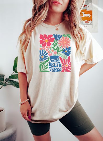 Discover Subtle Foxtrot Delta Tango Floral Shirt