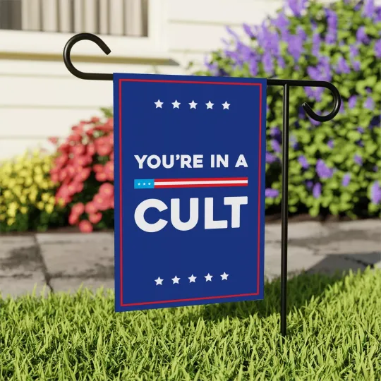 Discover You're In A Cult Resist Fascism Anti Trump Protect Democracy Flag
