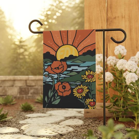 Discover Subtle F*ck Trump Flower Design Garden Flag, F*ck Trump Yard Banner, Anti Trump