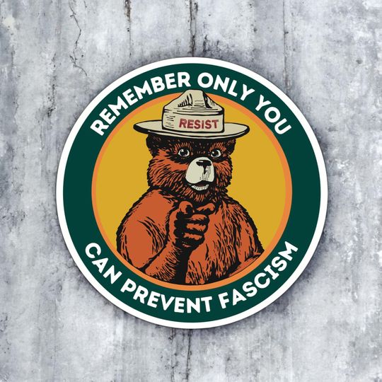 Discover smuky the bear, Alt National Park, Anti Trump Sticker, Leftist Sticker
