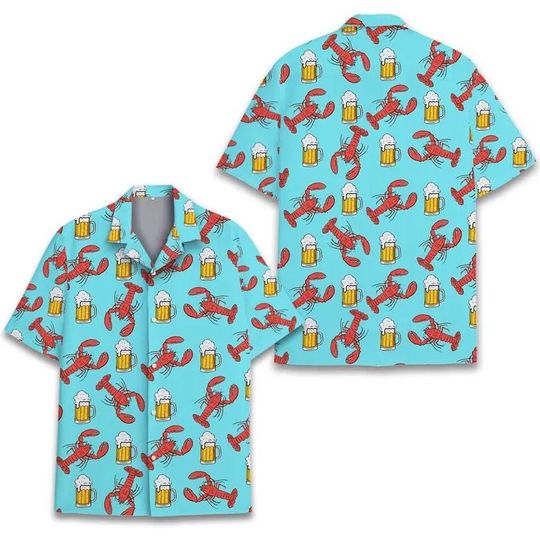 Discover Lobster Beer Hawaiian Shirt Men Women, Crawfish Hawaiian Shirt