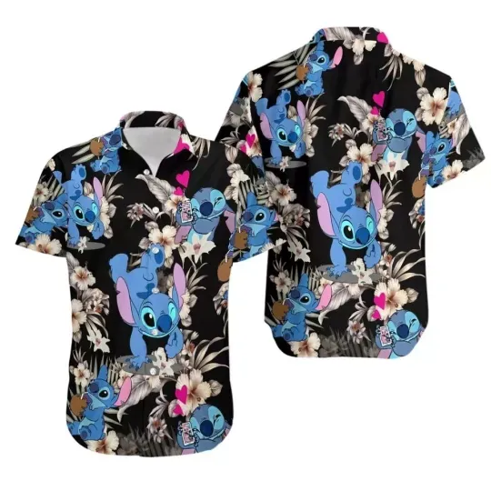 Discover Stitchh Hawaiian Shirt Button Down Unisex Adults Outfit