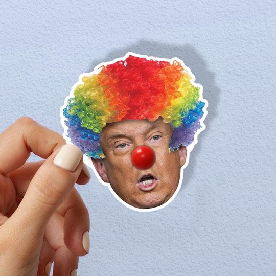 Discover Trump Clown Circus Sticker, Anti Trump Sticker, Political Decal for Car, Laptop