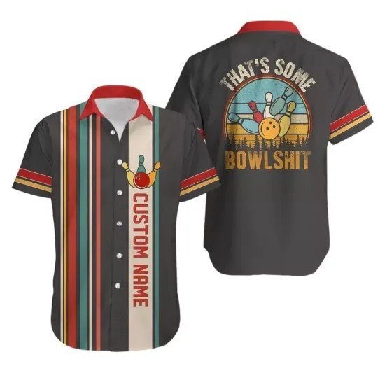 Discover Personalized Retro Bowling Hawaiian Shirt 3D Summer Beach Shirt