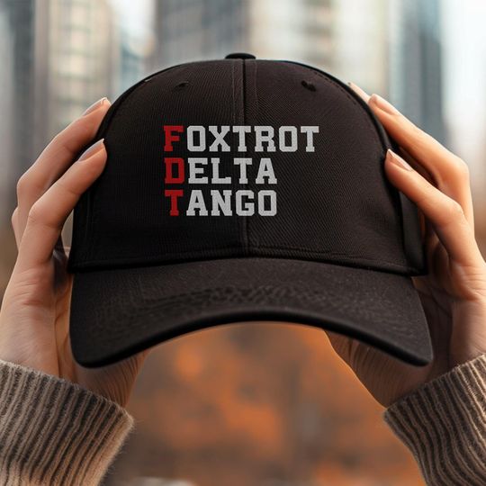 Discover Foxtrot Delta Tango Embroidered Baseball Cap, Anti Trump Vintage Washed Cap