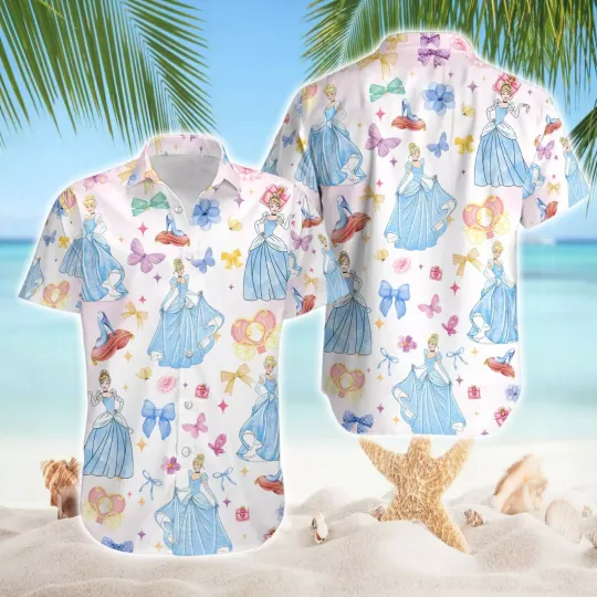 Discover Princess Cinde Coquette Bows Hawaiian Shirt