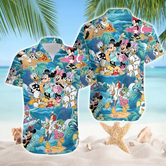 Discover Mickeyy and Friends Beach Hawaiian Shirt