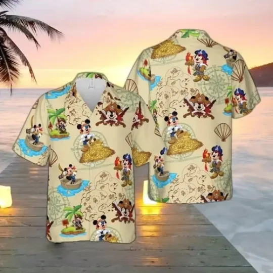 Discover Mickeyy mouse Disneyyy Pirate Tropical Adventure Hawaiian Beach Shirt