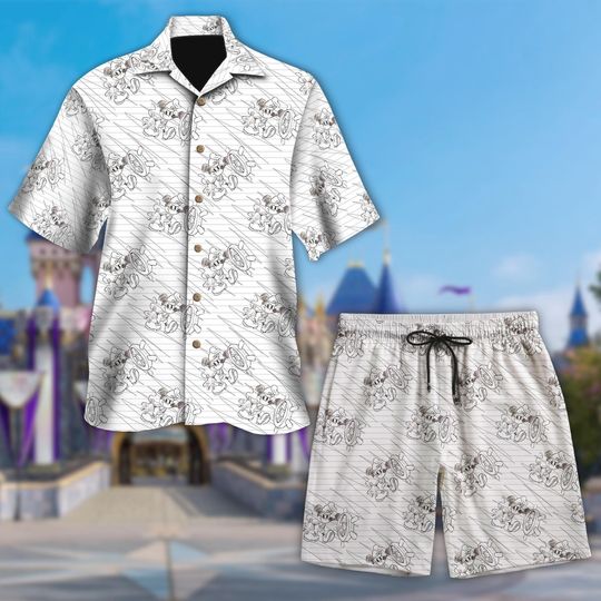 Discover Steamboat Mickeyy Hawaiian Shirt, Classic Disneyyy Mickeyy mouse Cruise Button Up, Retro Cartoon Sketch Aloha Shirt