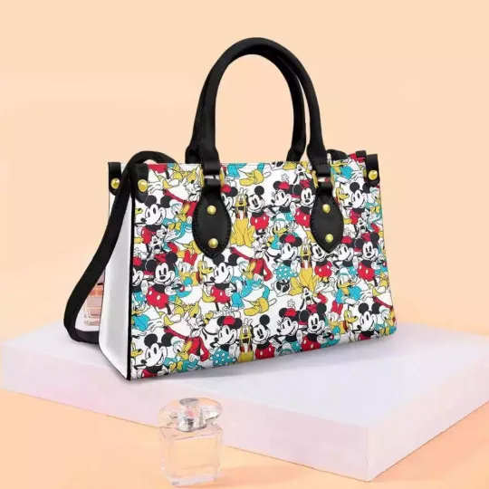 Discover Mickeyy mouse Leather Handbag, Disneyyy Leather Handbag, gift Woman