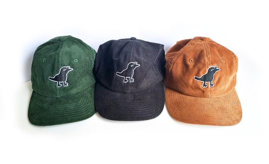 Discover Embroidered Corduroy Crow Cap