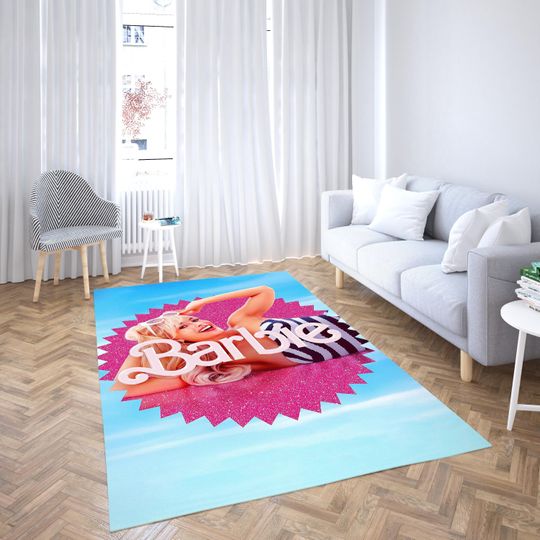 Discover Barbie Movie Rug, Barbie and Ken Carpet , Margot Robbie Rug, Home Decore Carpet, Girl Rug For Bedroom