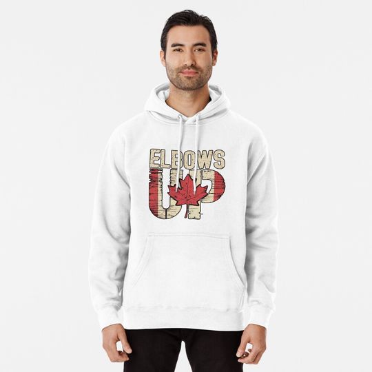 Discover Elbows Up, True North Strong and Free Pullover Hoodie