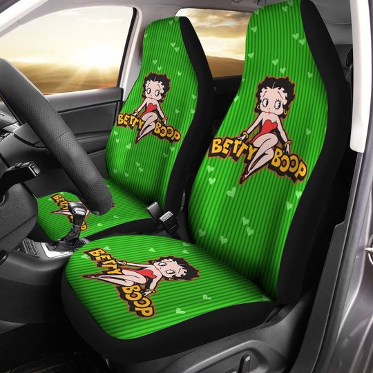 Discover Betty Boop Hearts Cartoon Car Seat Covers