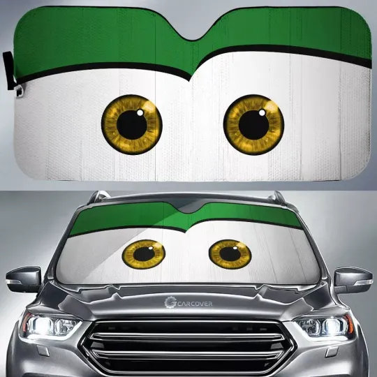 Discover Disneyyy Car Sun Shade, Green Car Eyes Sun Shade Windshield carss Car Accessories