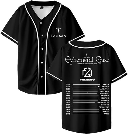 Discover Taemin Ephemeral Gaze World Tour 2025 Baseball Jersey
