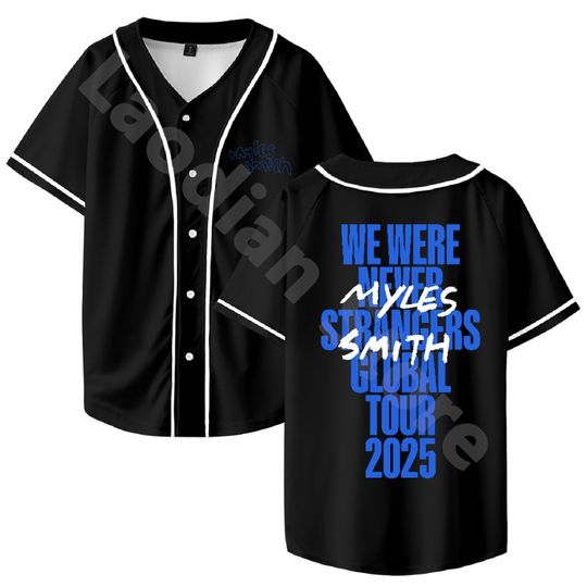 Discover Myles Smith We Were Never Strangers World Tour 2025 Baseball Jersey