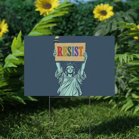 Discover Resist Yard Sign Anti maga Yard Sign, Feminist Yard Sign