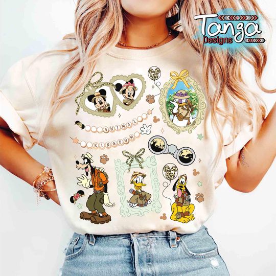 Discover Mickeyy And Friends Leopard Coquette Bows animall kingdom Shirt, Disneyyy Safari Mode