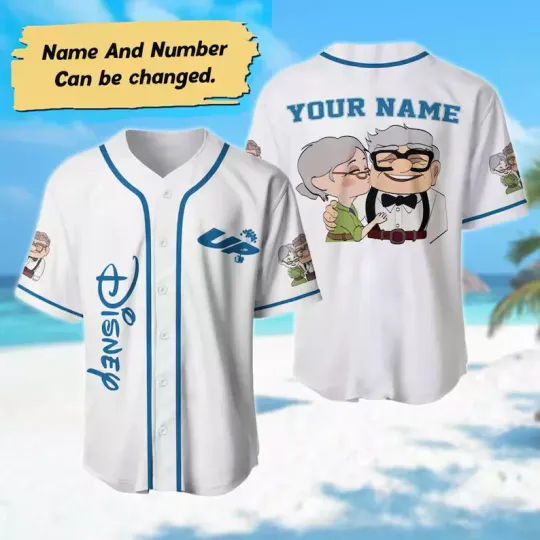 Discover Personalized UP Ellie And Carl 3D Baseball Jersey Shirt MOTHR DAY GIFT