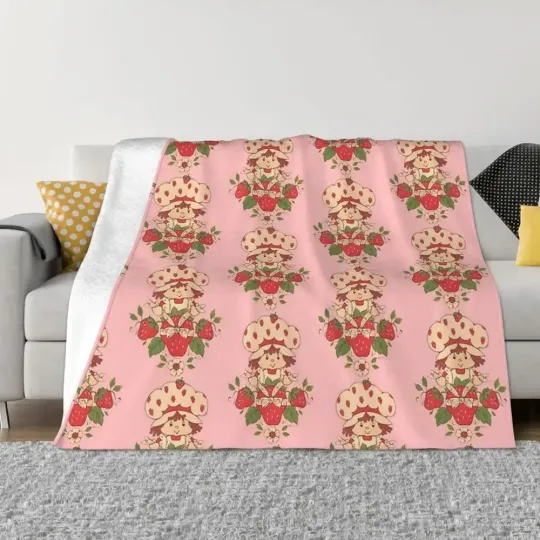 Discover 3d Print Baby Blanket Strawberry Short Cake Cartoon Portable Warm  Fleece Blanket