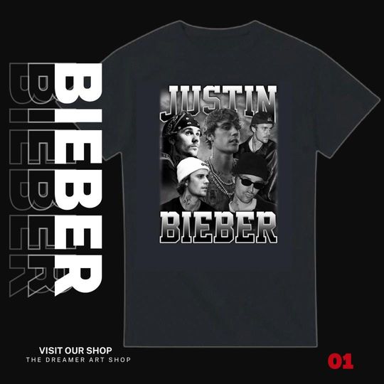 Discover Justin Bieber Varsity Rapper Tee T-shirt