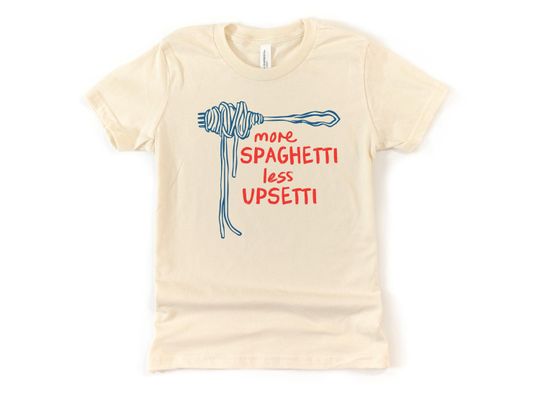 Discover Pasta Shirt, Spaghetti Shirt, Food Shirt, More Spaghetti Less Upsetti Shirt