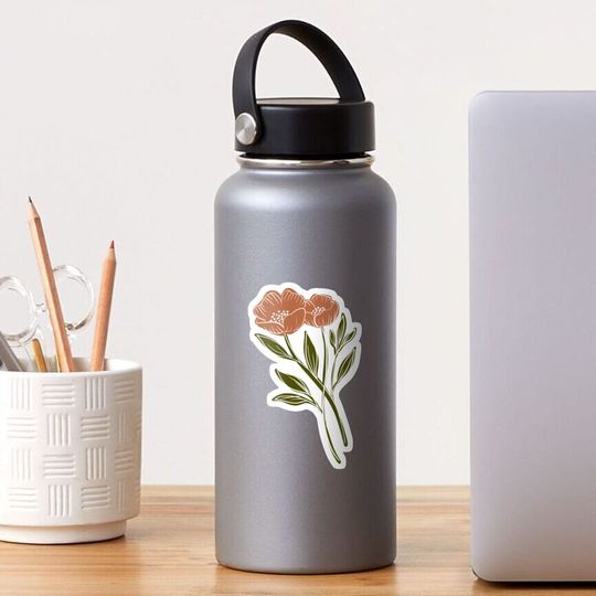 Discover Rust Floral Sticker