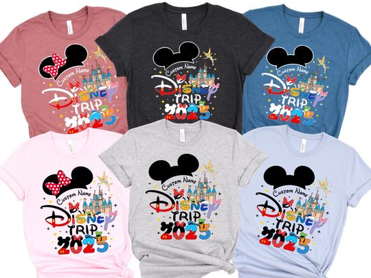 Discover Custom Disneyyy Trip Shirts 2025, Personalized Matching Family Shirts, Magical Castle