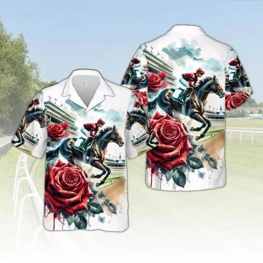 Discover Run For The Roses Derby Hawaiian Shirt, Horse Racing Shirt