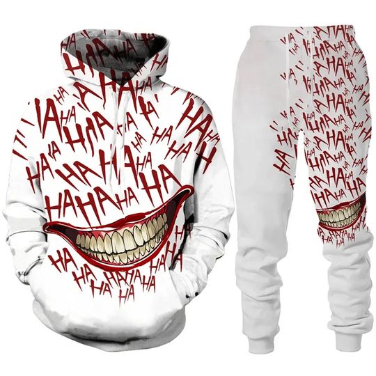 Discover HAHAHA Big Mouth Pattern 3D Printed 3D Hoodie Jogger