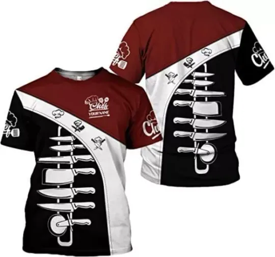 Discover Personalized Chef Shirt Master Chef 3D Unisex All Over Printed Sportwear T-shirt