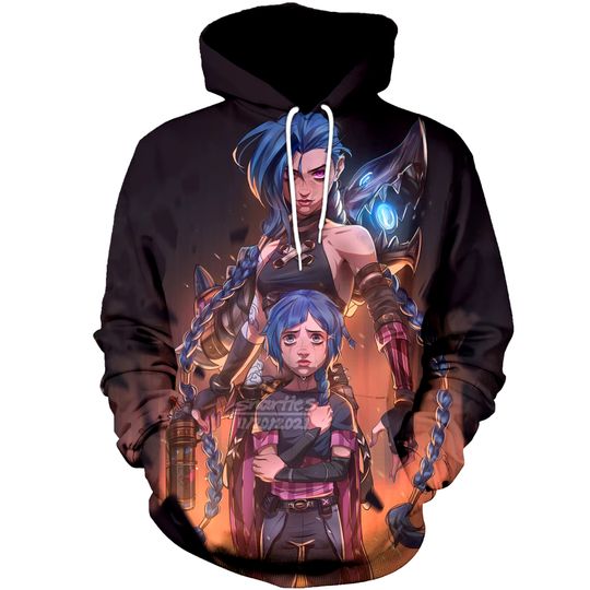 Discover 2025 Popular Anime Arcane League Jinx Hoodies 3D