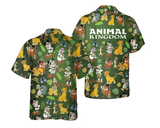 Discover Mickeyy mouse And Friends Safari Hawaiian Shirt