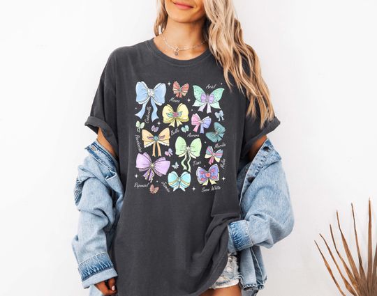 Discover Coquette Bows Watercolor Disneyyy Princess Shirt, Magicc Kingdom Disneyyland Trip 2025