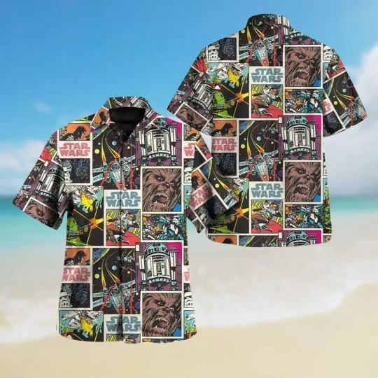 Discover Starr Warss All Characters Hawaiian Shirt Casual Button Down