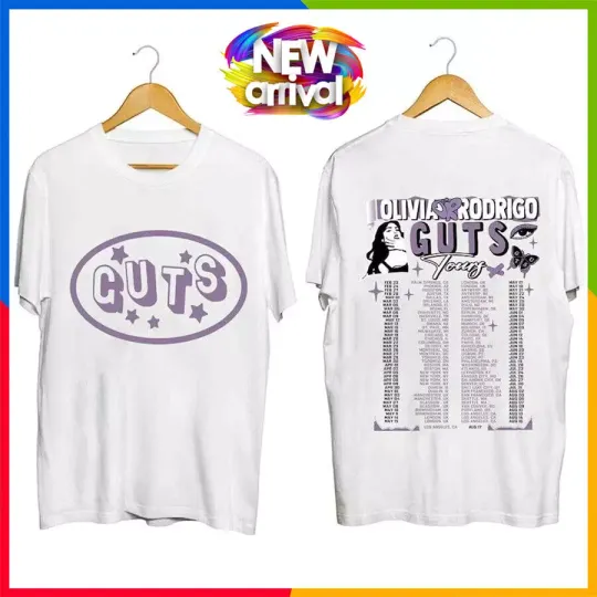 Discover Vintage Olivia Rodrigo Guts World Tour 2024 T-Shirt