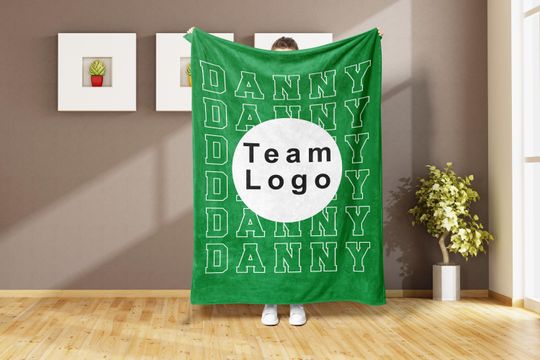 Discover Custom Team Logo Blanket, Bench Blanket, Sports Blanket, Bedding Decor, Your Logo Here