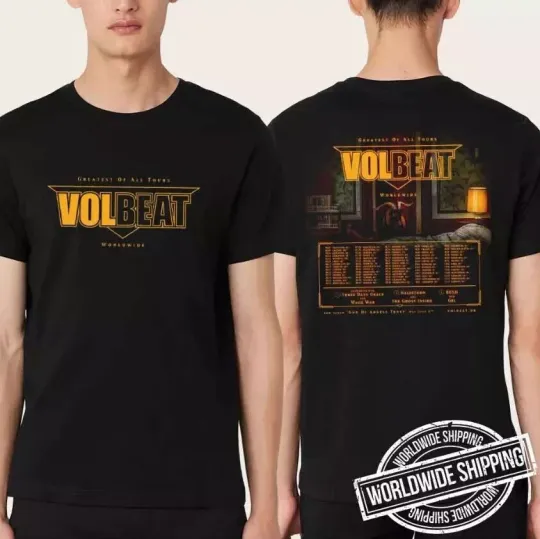 Discover Volbeat Greatest Of All Tours Worldwide 2025 Fan Gifts Two Sides Unisex T-Shirt