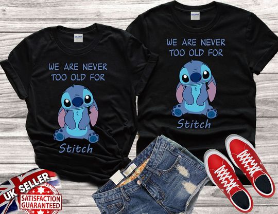 Discover Disneyyy Stitchh Never too old for Stitchh gift cute Tshirt T shirt