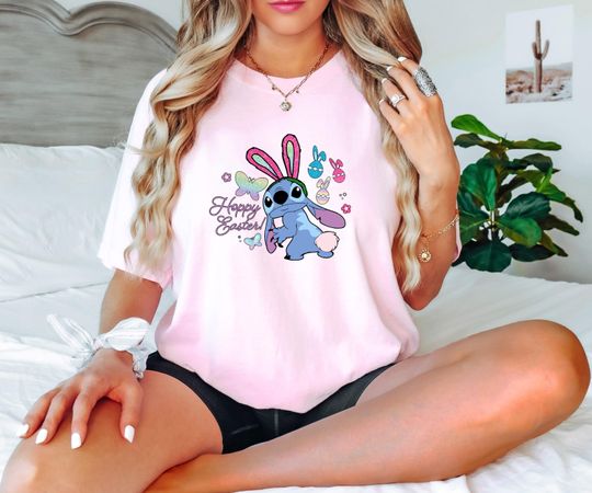Discover Stitchh Easter Shirt, Disneyyy Lilo & Stitchh Tee, Easter Bunny Shirt, Easter Spring Shirt