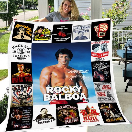 Discover Rocky Balboa Film Series Lovers Fleece Blanket, Premium Sherpa Blanket