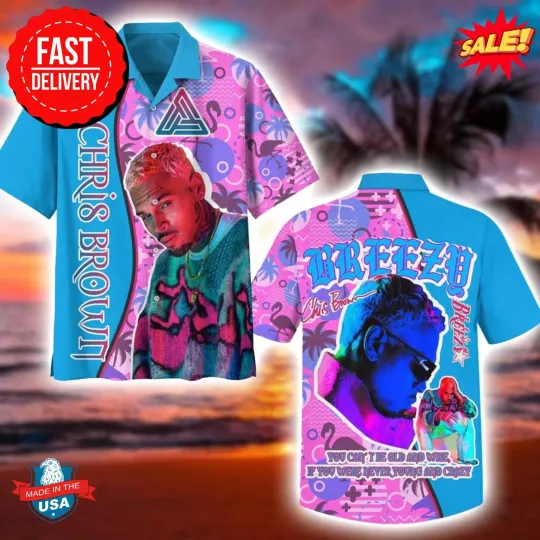 Discover Chris Brown Breezy You Can’t Be Old And Wise 2025 Summer Hawaiian Shirt