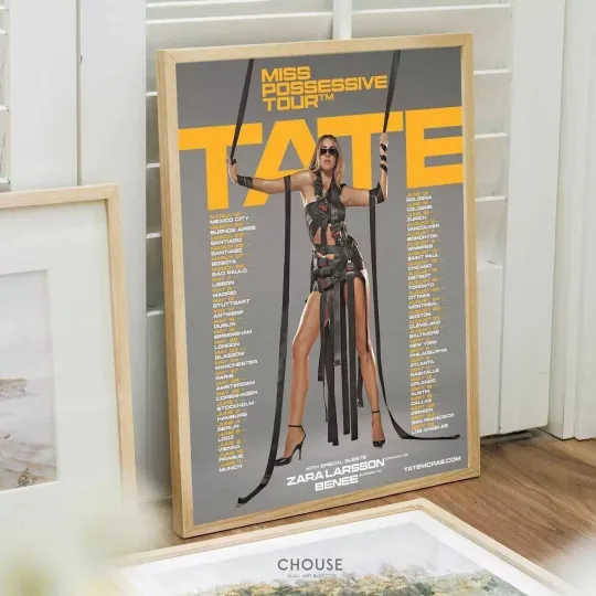 Discover Tate McRae Miss Possessive Tour Dates 2025 poster Gifts Poster