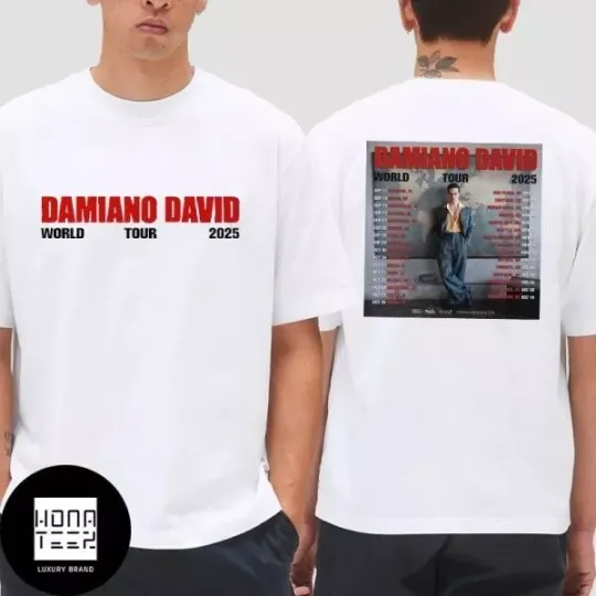 Discover Damiano David World Tour 2025 Tour Dates Fan Gifts T-Shirt