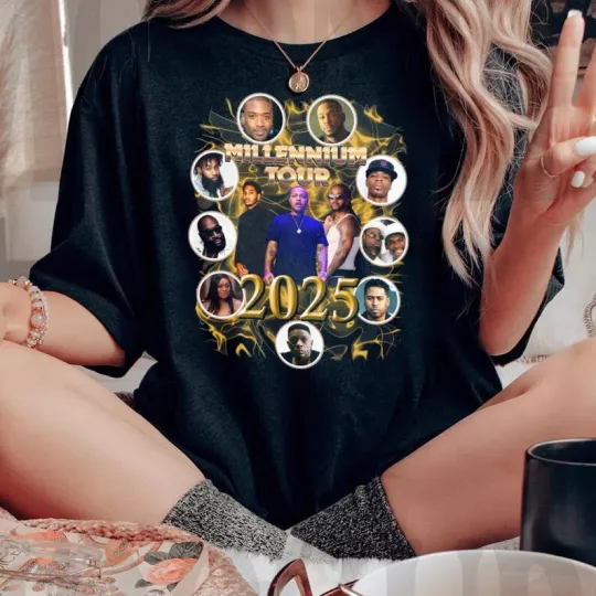 Discover Millennium Tour 2025 T-Shirt, Retro Hip Hop Shirt, Concert Apparel Shirt