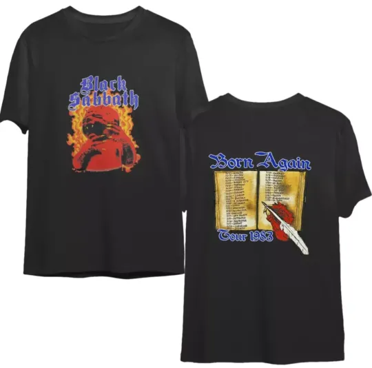 Discover Black Sabbath 1983 Born Again Tour t Shirt