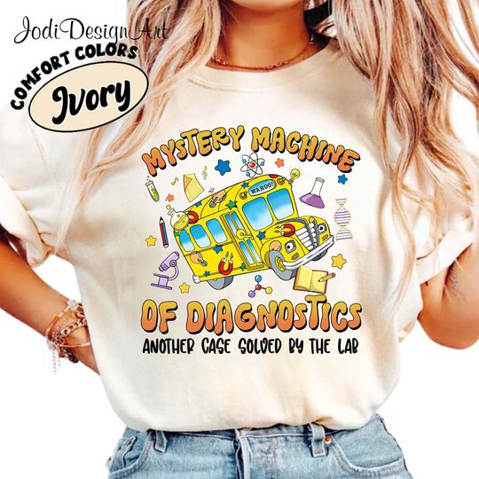 Discover Mystery Machine Of Diagnostics Lab Week Shirt, Lab Week 2025, Phlebotomy, Hematology