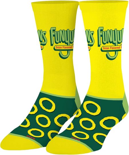 Discover Men's Funny Graphic Novelty Sock, Funyuns Chips, Adult Large