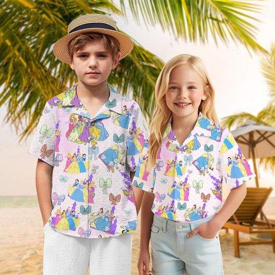 Discover Disneyyy Princess Hawaiian Shirt, Princess Coquette Bows Hawaiian Shirt and Short